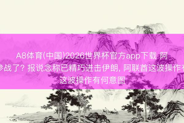 A8体育(中国)2026世界杯官方app下载 阿联酋真参战了? 报说念称已精巧进击伊朗， 阿联酋这波操作有何意图