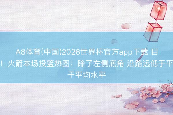 A8体育(中国)2026世界杯官方app下载 目不忍视！火箭本场投篮热图：除了左侧底角 沿路远低于平均水平