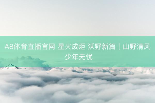 A8体育直播官网 星火成炬 沃野新篇｜山野清风 少年无忧