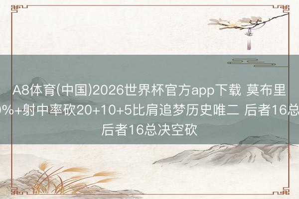 A8体育(中国)2026世界杯官方app下载 莫布里抢七70%+射中率砍20+10+5比肩追梦历史唯二 后者16总决空砍