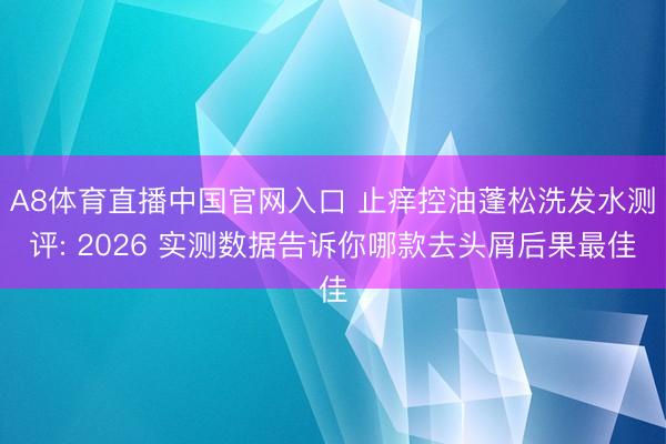 A8体育直播中国官网入口 止痒控油蓬松洗发水测评: 2026 实测数据告诉你哪款去头屑后果最佳