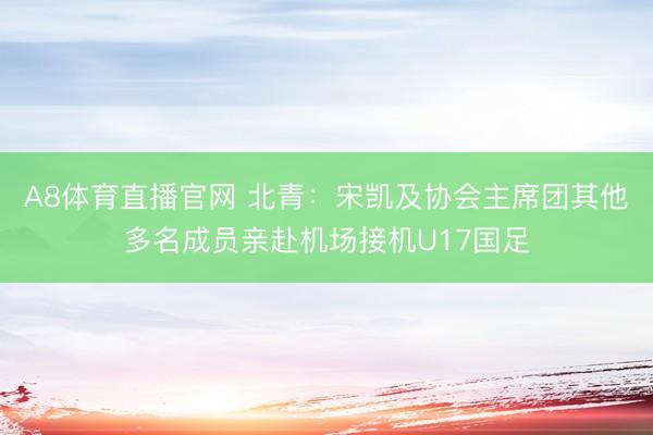 A8体育直播官网 北青:宋凯及协会主席团其他多名成员亲赴机场接机U17国足