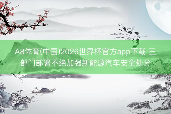 A8体育(中国)2026世界杯官方app下载 三部门部署不绝加强新能源汽车安全处分