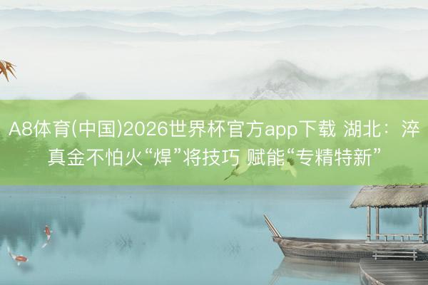 A8体育(中国)2026世界杯官方app下载 湖北：淬真金不怕火“焊”将技巧 赋能“专精特新”